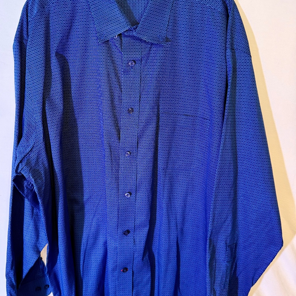 Daniel Cremieux Navy Geometric Print Button-Down